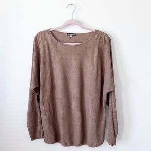 Lagenlook‎ 100% linen boxy sweater ribbed stijfselkissie